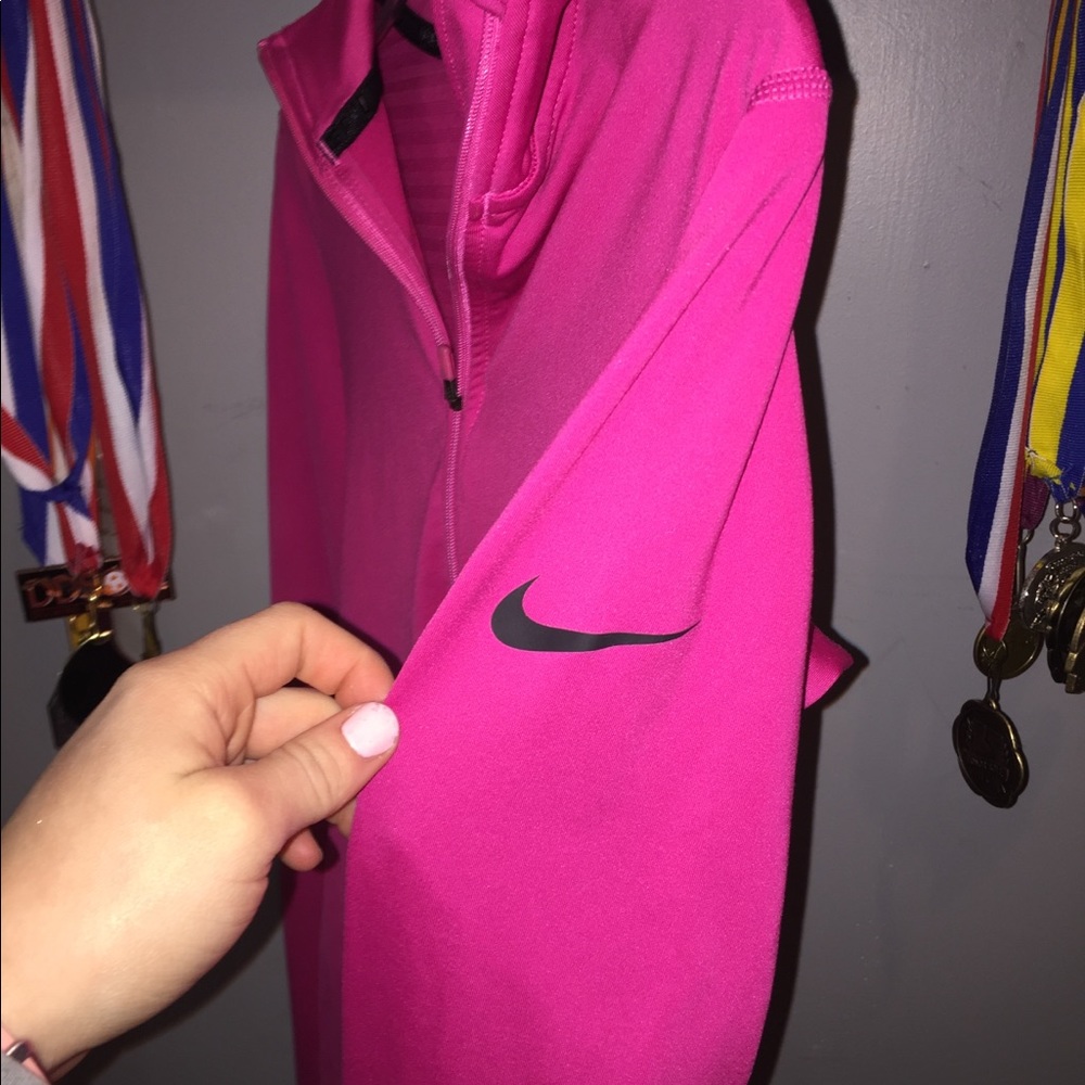Nike Pro Pink Half Zip